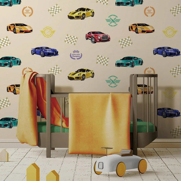 Boys Car Themed Textured Wallpaper, Boys Bedroom Wall Paper, Nursery Wallpaper, 114 sq ft, Cars Wall Decor, Kids Room Wallpaper, Washable - Adawall Wallpaper - Registered Trade Accounts Only, Wallpaper Wholesale Account - 8909-1 - Adawall Wholesale - Wallpaper Wholesaler