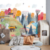 Bright Autumn Wallpaper, Village Mural, Oversized Custom Size Wall Art, Non - Woven, Non - Adhesive, Modern Wall Paper, Removable - Adawall Wallpaper - Registered Trade Accounts Only, Wallpaper Wholesale Account - W77944 - Adawall Wholesale - Wallpaper Wholesaler