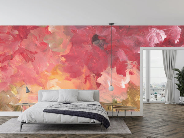Bright Colors Wallpaper, Acrylic Brush Strokes Mural, Oversized Custom Size Wall Art, Non - Woven, Non - Adhesive, Modern Wall Paper, Removable - Adawall Wallpaper - Registered Trade Accounts Only, Wallpaper Wholesale Account - W78222 - Adawall Wholesale - Wallpaper Wholesaler
