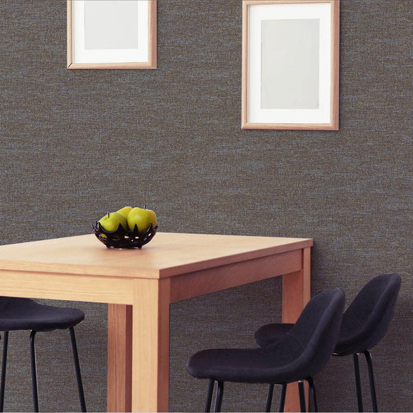 Brown, Dark Blue Stylish Fabric Textured Wallpaper, Modern Linen Style Abstract Minimalist Non - Pasted Wall Paper, Wallcovering - Adawall Wallpaper - Registered Trade Accounts Only, Wallpaper Wholesale Account - 1113-9 - Adawall Wholesale - Wallpaper Wholesaler