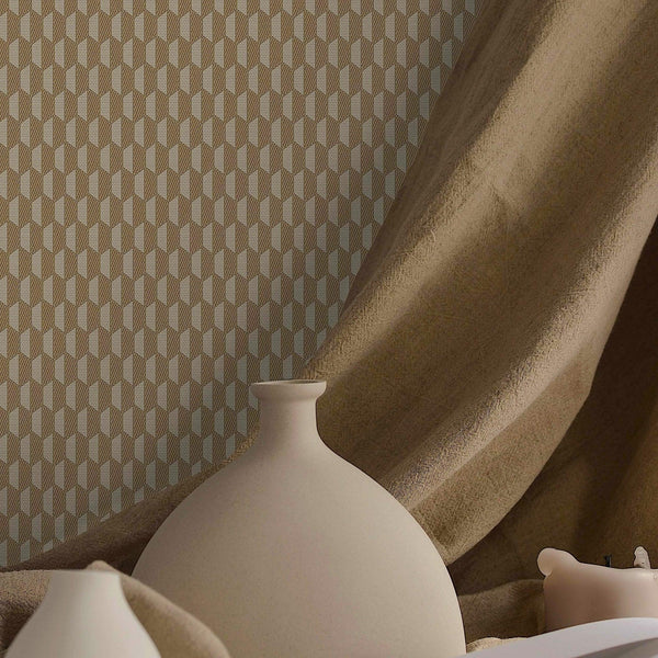 Brown Elegant Hexagon Embossed Wallpaper, Small Honeycomb Grid Pattern Textured wallcovering - Adawall Wallpaper - Registered Trade Accounts Only, Wallpaper Wholesale Account - 23208-5 - Adawall Wholesale - Wallpaper Wholesaler