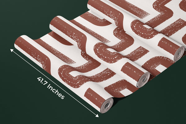 Brown Lines Wallpaper, Seamless Pattern Mural, Oversized Custom Size Wall Art, Non - Woven, Non - Adhesive, Modern Wall Paper, Removable - Adawall Wallpaper - Registered Trade Accounts Only, Wallpaper Wholesale Account - W77972 - Adawall Wholesale - Wallpaper Wholesaler