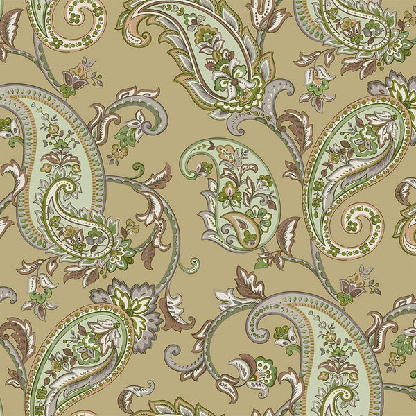 Brown Luxury Paisley Deep Embossed Wallpaper, Traditional Rich Textured Wallcovering - Walloro High End Wallcoverings & More