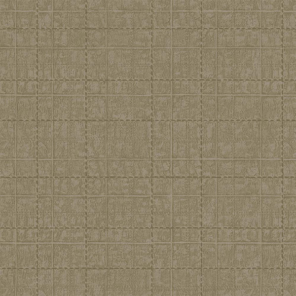 Brown Stitch Embossed Geometric Cubic Light Gray,Home Wall Decor, Aesthetic Wallpaper, Textured Wallcovering Non-Adhesive and Non-Peel - Walloro High End Wallcoverings & More