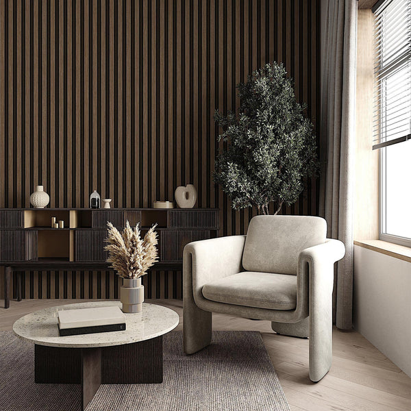 Brown Wood Panel Look Wallpaper, 3D Embossed textured Wooden Pattern Wallcovering, Modern, Stylish - Walloro High End Wallcoverings & More