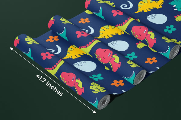 Cartoon Dinosaurs Wallpaper, Childish Seamless Pattern Mural, Oversized Custom Size Wall Art, Non - Woven, Non - Adhesive, Modern Wall Paper, Removable - Adawall Wallpaper - Registered Trade Accounts Only, Wallpaper Wholesale Account - W77538 - Adawall Wholesale - Wallpaper Wholesaler