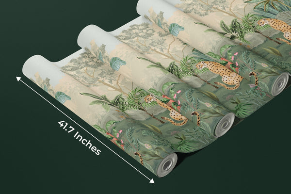 Cheetas Wallpaper, Garden Mural, Oversized Custom Size Wall Art, Non - Woven, Non - Adhesive, Modern Wall Paper, Removable - Adawall Wallpaper - Registered Trade Accounts Only, Wallpaper Wholesale Account - W77688 - Adawall Wholesale - Wallpaper Wholesaler