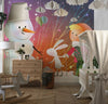 Children and Animals Wallpaper, Build a Snowman Mural, Oversized Custom Size Wall Art, Non - Woven, Non - Adhesive, Modern Wall Paper, Removable - Adawall Wallpaper - Registered Trade Accounts Only, Wallpaper Wholesale Account - W78134 - Adawall Wholesale - Wallpaper Wholesaler