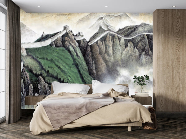 Chinese Wall Wallpaper, Painted Style Mural, Oversized Custom Size Wall Art, Non - Woven, Non - Adhesive, Modern Wall Paper, Removable - Adawall Wallpaper - Registered Trade Accounts Only, Wallpaper Wholesale Account - W77835 - Adawall Wholesale - Wallpaper Wholesaler