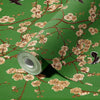 Chinoiserie Birds Floral Wall Mural, Green Flowers Blossom Wallpaper, Large, Oversized Elegant Custom Size Wall Art, Non - Woven, Non - Pasted, Modern - Adawall Wallpaper - Registered Trade Accounts Only, Wallpaper Wholesale Account - SE316-1 - Adawall Wholesale - Wallpaper Wholesaler