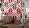 Christmas Ikat Wallpaper, Seamless Pattern Mural, Oversized Custom Size Wall Art, Non - Woven, Non - Adhesive, Modern Wall Paper, Removable - Adawall Wallpaper - Registered Trade Accounts Only, Wallpaper Wholesale Account - W78030 - Adawall Wholesale - Wallpaper Wholesaler