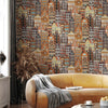 Cityscape 3D Embossed Wallpaper, Red, Orange Realistic Houses Apartments Design, Home Wall Decor, Modern Wallcovering - Walloro High End Wallcoverings & More