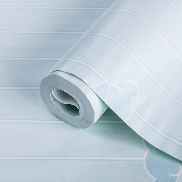 Cloud Sky Kids Room Textured Wallpaper, Blue, Light, Boys Girls Bedroom Wallpaper, Nursery Wallpaper, 114 sq ft, Kids Bathroom, Washable - Adawall Wallpaper - Registered Trade Accounts Only, Wallpaper Wholesale Account - 8916-2 - Adawall Wholesale - Wallpaper Wholesaler