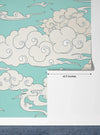 Clouds, Blue Background Wallpaper, Seamless Pattern Mural, Oversized Custom Size Wall Art, Non - Woven, Non - Adhesive, Modern Wall Paper, Removable - Adawall Wallpaper - Registered Trade Accounts Only, Wallpaper Wholesale Account - W77694 - Adawall Wholesale - Wallpaper Wholesaler