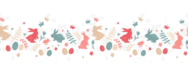 Colorful Bunnies Wallpaper, Seamless Pattern Mural, Oversized Custom Size Wall Art, Non - Woven, Non - Adhesive, Modern Wall Paper, Removable - Adawall Wallpaper - Registered Trade Accounts Only, Wallpaper Wholesale Account - W78019 - Adawall Wholesale - Wallpaper Wholesaler