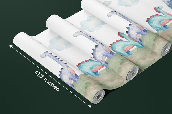 Colorful Dinosaurs Wallpaper, Seamless Pattern Mural, Oversized Custom Size Wall Art, Non - Woven, Non - Adhesive, Modern Wall Paper, Removable - Adawall Wallpaper - Registered Trade Accounts Only, Wallpaper Wholesale Account - W77952 - Adawall Wholesale - Wallpaper Wholesaler