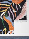 Colorful Leaves Wallpaper, Dark Background Mural, Oversized Custom Size Wall Art, Non - Woven, Non - Adhesive, Modern Wall Paper, Removable - Adawall Wallpaper - Registered Trade Accounts Only, Wallpaper Wholesale Account - W77729 - Adawall Wholesale - Wallpaper Wholesaler
