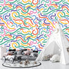 Colorful Line Doodle Wallpaper, Seamless Pattern Mural, Oversized Custom Size Wall Art, Non - Woven, Non - Adhesive, Modern Wall Paper, Removable - Adawall Wallpaper - Registered Trade Accounts Only, Wallpaper Wholesale Account - W77560 - Adawall Wholesale - Wallpaper Wholesaler