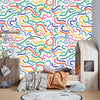 Colorful Line Doodle Wallpaper, Seamless Pattern Mural, Oversized Custom Size Wall Art, Non - Woven, Non - Adhesive, Modern Wall Paper, Removable - Adawall Wallpaper - Registered Trade Accounts Only, Wallpaper Wholesale Account - W77560 - Adawall Wholesale - Wallpaper Wholesaler