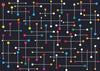 Colorful Lines, Dots Wallpaper, Black Background Mural, Oversized Custom Size Wall Art, Non - Woven, Non - Adhesive, Modern Wall Paper, Removable - Adawall Wallpaper - Registered Trade Accounts Only, Wallpaper Wholesale Account - W77633 - Adawall Wholesale - Wallpaper Wholesaler
