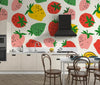 Colorful Strawberries Wallpaper, Seamless Pattern Mural, Oversized Custom Size Wall Art, Non - Woven, Non - Adhesive, Modern Wall Paper, Removable - Adawall Wallpaper - Registered Trade Accounts Only, Wallpaper Wholesale Account - W78064 - Adawall Wholesale - Wallpaper Wholesaler