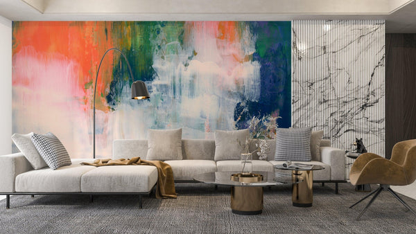Colorful Texture Wallpaper, Acrylic Mural, Oversized Custom Size Wall Art, Non - Woven, Non - Adhesive, Modern Wall Paper, Removable - Adawall Wallpaper - Registered Trade Accounts Only, Wallpaper Wholesale Account - W77594 - Adawall Wholesale - Wallpaper Wholesaler