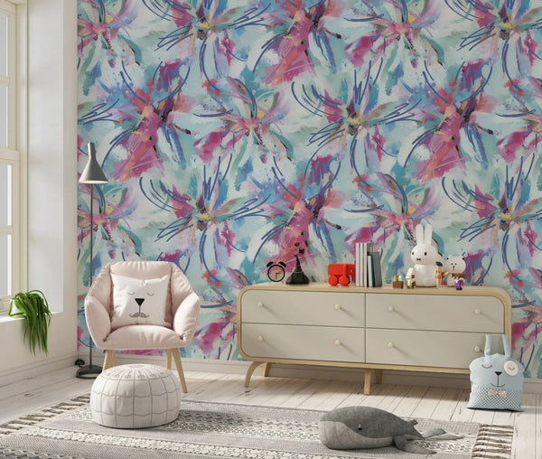Colorful Tie Dye Shibori Wallpaper, Seamless Pattern Mural, Oversized Custom Size Wall Art, Non - Woven, Non - Adhesive, Modern Wall Paper, Removable - Adawall Wallpaper - Registered Trade Accounts Only, Wallpaper Wholesale Account - W77577 - Adawall Wholesale - Wallpaper Wholesaler