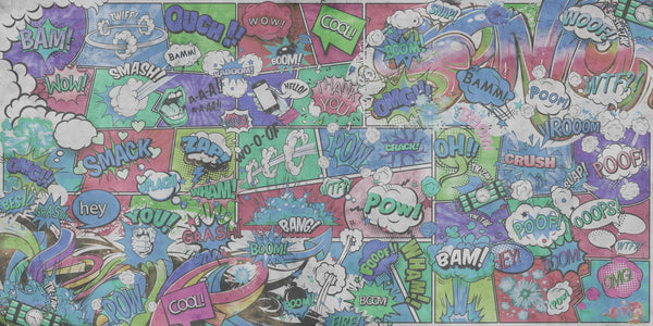Comics Wallpaper, Graffiti Mural, Oversized Custom Size Wall Art, Non - Woven, Non - Adhesive, Modern Wall Paper, Removable - Adawall Wallpaper - Registered Trade Accounts Only, Wallpaper Wholesale Account - W77840 - Adawall Wholesale - Wallpaper Wholesaler