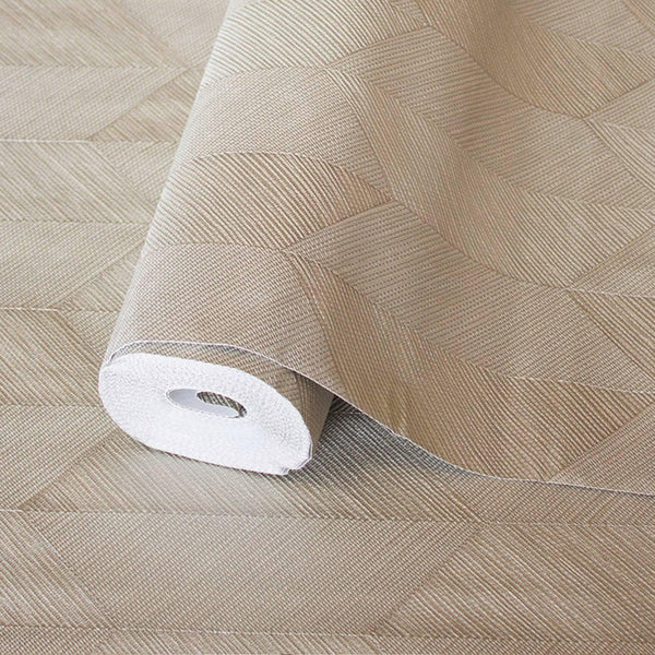 Contemporary 3D Embossed Geometric Wallpaper, Beige Modern Chevron Herringbone Shapes Wallcovering, Sturdy, Large 177 sq ft Roll - Adawall Wallpaper - Registered Trade Accounts Only, Wallpaper Wholesale Account - 1501-3 - Adawall Wholesale - Wallpaper Wholesaler