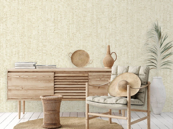 Cream Cork Textured Wallpaper, Wood Tree Bark Grain Design Stylish Realistic Wallcovering - Adawall Wallpaper - Registered Trade Accounts Only, Wallpaper Wholesale Account - 3709-1 - Adawall Wholesale - Wallpaper Wholesaler
