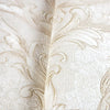 Cream Deep Embossed Wallpaper, Light Gray, White Luxury 3D Non-Pasted Wallcovering, Shimmering, Traditional Non-Woven Wall Decor - Walloro High End Wallcoverings & More