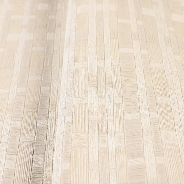 Cream Realistic Basket Weave Wallpaper, 3D Deep Embossed Premium Wallcovering - Walloro High End Wallcoverings & More