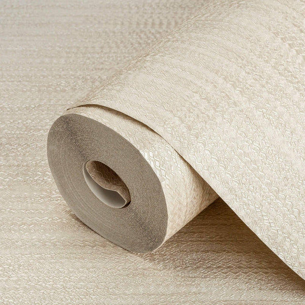 Cream Shiny 3D Embossed Striped Wallpaper, Plain Color Textured Wall Paper - Adawall Wallpaper - Registered Trade Accounts Only, Wallpaper Wholesale Account - 9910-1 - Adawall Wholesale - Wallpaper Wholesaler