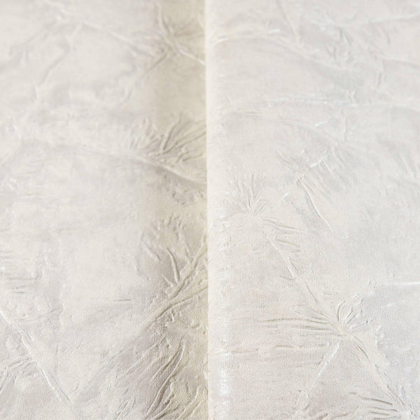 Cream White Plain Embossed Wallpaper, Home Wall Decor, Aesthetic Wallpaper, Textured Wallcovering Non-Adhesive- 41.7”W X 393”H - Walloro High End Wallcoverings & More