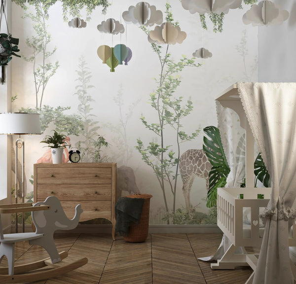 Cute Animals Wallpaper, Tropics Mural, Oversized Custom Size Wall Art, Non - Woven, Non - Adhesive, Modern Wall Paper, Removable - Adawall Wallpaper - Registered Trade Accounts Only, Wallpaper Wholesale Account - W77996 - Adawall Wholesale - Wallpaper Wholesaler