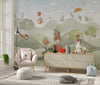Cute Animals Wallpaper, Woodland Summer Mural, Oversized Custom Size Wall Art, Non - Woven, Non - Adhesive, Modern Wall Paper, Removable - Adawall Wallpaper - Registered Trade Accounts Only, Wallpaper Wholesale Account - W77752 - Adawall Wholesale - Wallpaper Wholesaler