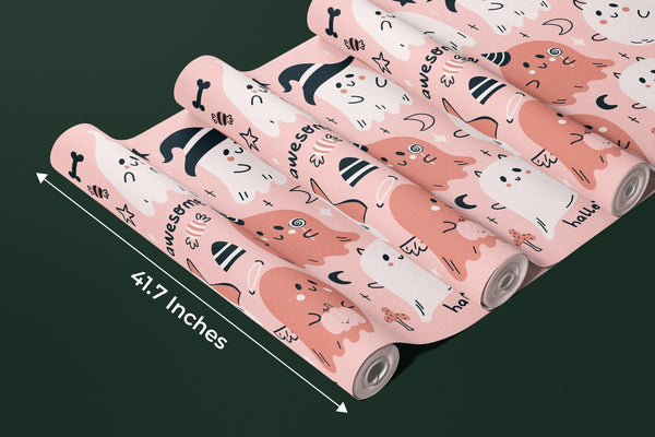 Cute Halloween Wallpaper, Seamless Pattern Mural, Oversized Custom Size Wall Art, Non - Woven, Non - Adhesive, Modern Wall Paper, Removable - Adawall Wallpaper - Registered Trade Accounts Only, Wallpaper Wholesale Account - W78053 - Adawall Wholesale - Wallpaper Wholesaler