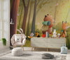 Cute Wild Forest Wallpaper, Animals Mural, Oversized Custom Size Wall Art, Non - Woven, Non - Adhesive, Modern Wall Paper, Removable - Adawall Wallpaper - Registered Trade Accounts Only, Wallpaper Wholesale Account - W78114 - Adawall Wholesale - Wallpaper Wholesaler