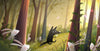 Cute Wild Forest Wallpaper, Wolf and Bunnies Mural, Oversized Custom Size Wall Art, Non - Woven, Non - Adhesive, Modern Wall Paper, Removable - Adawall Wallpaper - Registered Trade Accounts Only, Wallpaper Wholesale Account - W78113 - Adawall Wholesale - Wallpaper Wholesaler