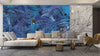 Dark Blue and Pink Wallpaper, Abstract Shapes Mural, Oversized Custom Size Wall Art, Non - Woven, Non - Adhesive, Modern Wall Paper, Removable - Adawall Wallpaper - Registered Trade Accounts Only, Wallpaper Wholesale Account - W77644 - Adawall Wholesale - Wallpaper Wholesaler