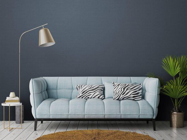 Dark Blue Glitter Neutral Colors Textured Wallpaper, Non-Adhesive Traditional Wallcovering - Walloro High End Wallcoverings & More