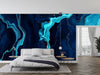 Dark Blue Marble Wallpaper, Gold Abstract Mural, Oversized Custom Size Wall Art, Non - Woven, Non - Adhesive, Modern Wall Paper, Removable - Adawall Wallpaper - Registered Trade Accounts Only, Wallpaper Wholesale Account - W77917 - Adawall Wholesale - Wallpaper Wholesaler