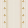 Decorative Striped Embossed Wallpaper, Off White, Yellow 3D Boho Art Deco Ornate Home Wall Decor, Washable, Durable - Walloro High End Wallcoverings & More