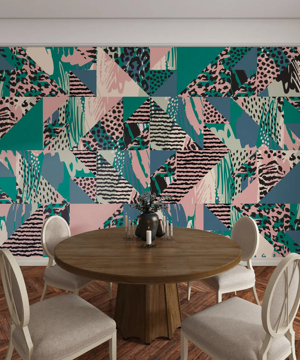 Animal Prints Wallpaper, Seamless Pattern Mural, Oversized Custom Size Wall Art, Non-Woven, Non-Adhesive, Modern Wall Paper, Removable