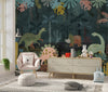 Dino World Wallpaper, Jungle Mural, Oversized Custom Size Wall Art, Non - Woven, Non - Adhesive, Modern Wall Paper, Removable - Adawall Wallpaper - Registered Trade Accounts Only, Wallpaper Wholesale Account - W77755 - Adawall Wholesale - Wallpaper Wholesaler
