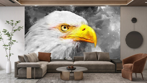 Eagle Wallpaper, Oil Painting Mural, Oversized Custom Size Wall Art, Non - Woven, Non - Adhesive, Modern Wall Paper, Removable - Adawall Wallpaper - Registered Trade Accounts Only, Wallpaper Wholesale Account - W78166 - Adawall Wholesale - Wallpaper Wholesaler