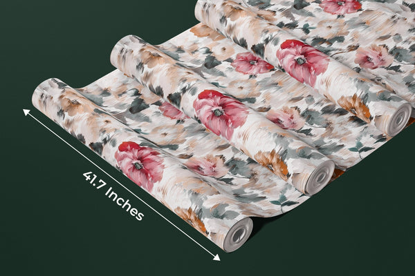 Elegant Beatiful Floral Wallpaper, Seamless Pattern Mural, Oversized Custom Size Wall Art, Non - Woven, Non - Adhesive, Modern Wall Paper, Removable - Adawall Wallpaper - Registered Trade Accounts Only, Wallpaper Wholesale Account - W78088 - Adawall Wholesale - Wallpaper Wholesaler