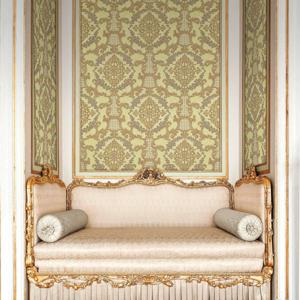 Elegant Damask Deep Embossed Wallpaper,3D Textured Wallcovering, Traditional, Extra Large 114 sq ft Roll, Fabric Feel, Durable, Light Green - Adawall Wallpaper - Registered Trade Accounts Only, Wallpaper Wholesale Account - 6802-3 - Adawall Wholesale - Wallpaper Wholesaler