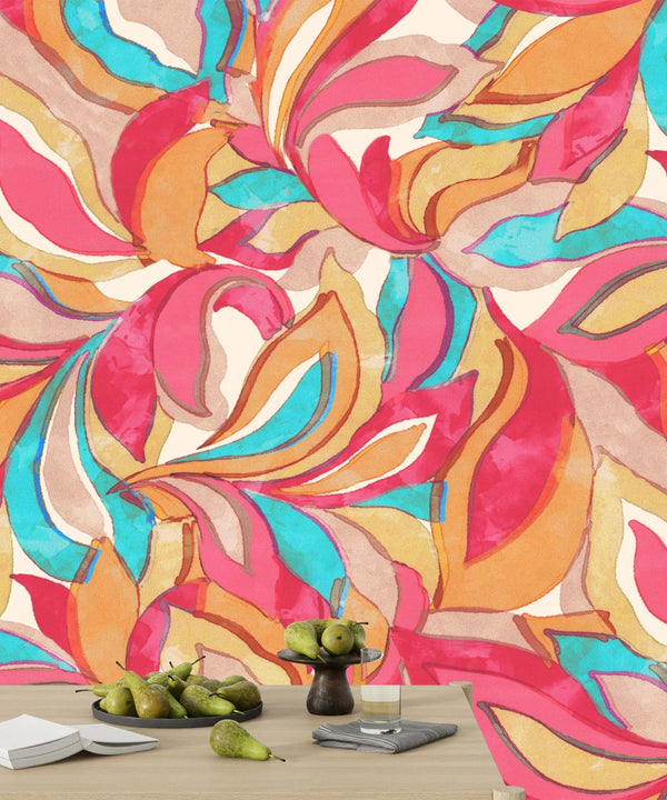 Elegant Floral Wallpaper, Seamless Pattern Mural, Oversized Custom Size Wall Art, Non - Woven, Non - Adhesive, Modern Wall Paper, Removable - Adawall Wallpaper - Registered Trade Accounts Only, Wallpaper Wholesale Account - W78087 - Adawall Wholesale - Wallpaper Wholesaler