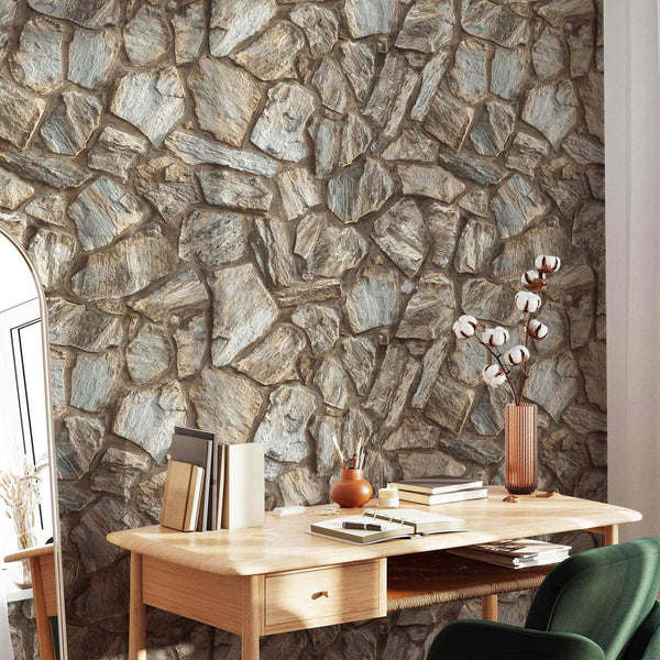 Elegant Realistic Stone Effect Wallpaper, Tan, Brown Deep Embossed Wall Decor Accent, Aesthetic Textured Wallcovering, - Adawall Wallpaper - Registered Trade Accounts Only, Wallpaper Wholesale Account - 23114-2 - Adawall Wholesale - Wallpaper Wholesaler